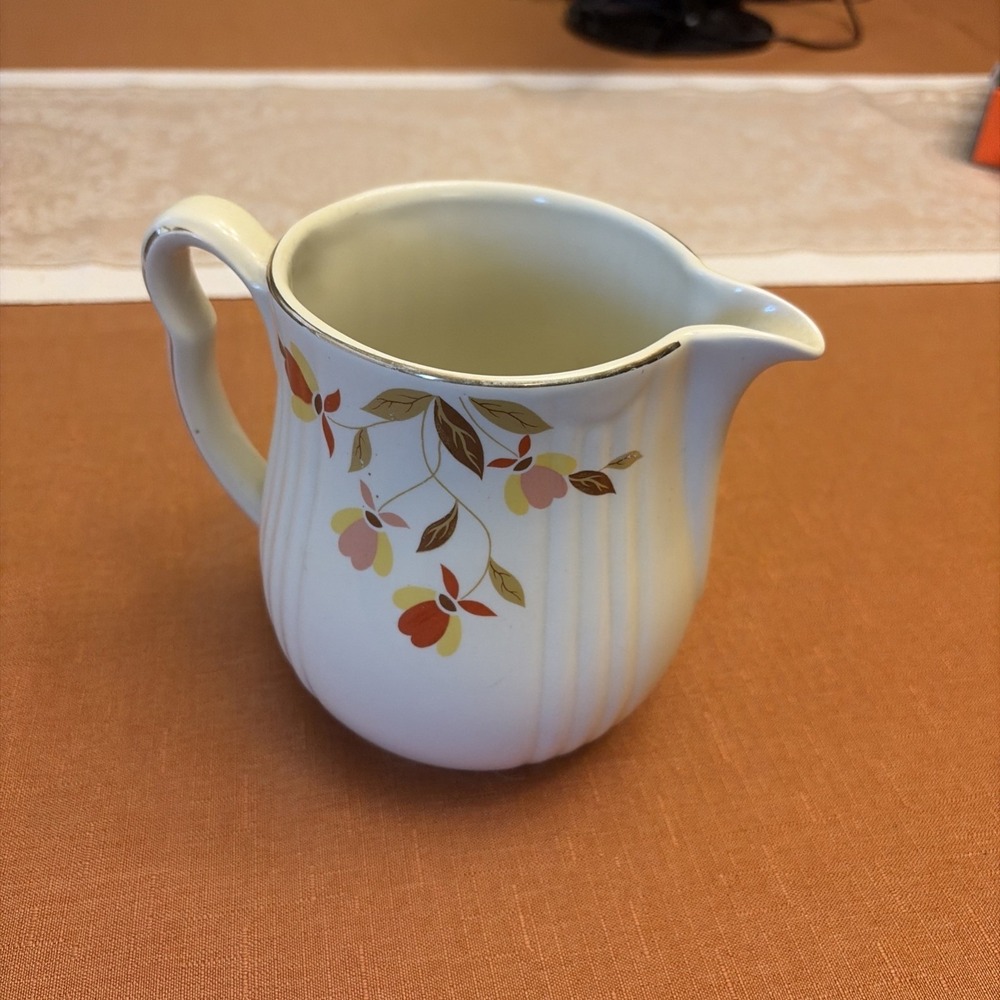 Vintage Hall Superior JEWEL TEA Autumn Leaf Mary Dunbar MILK PITCHER